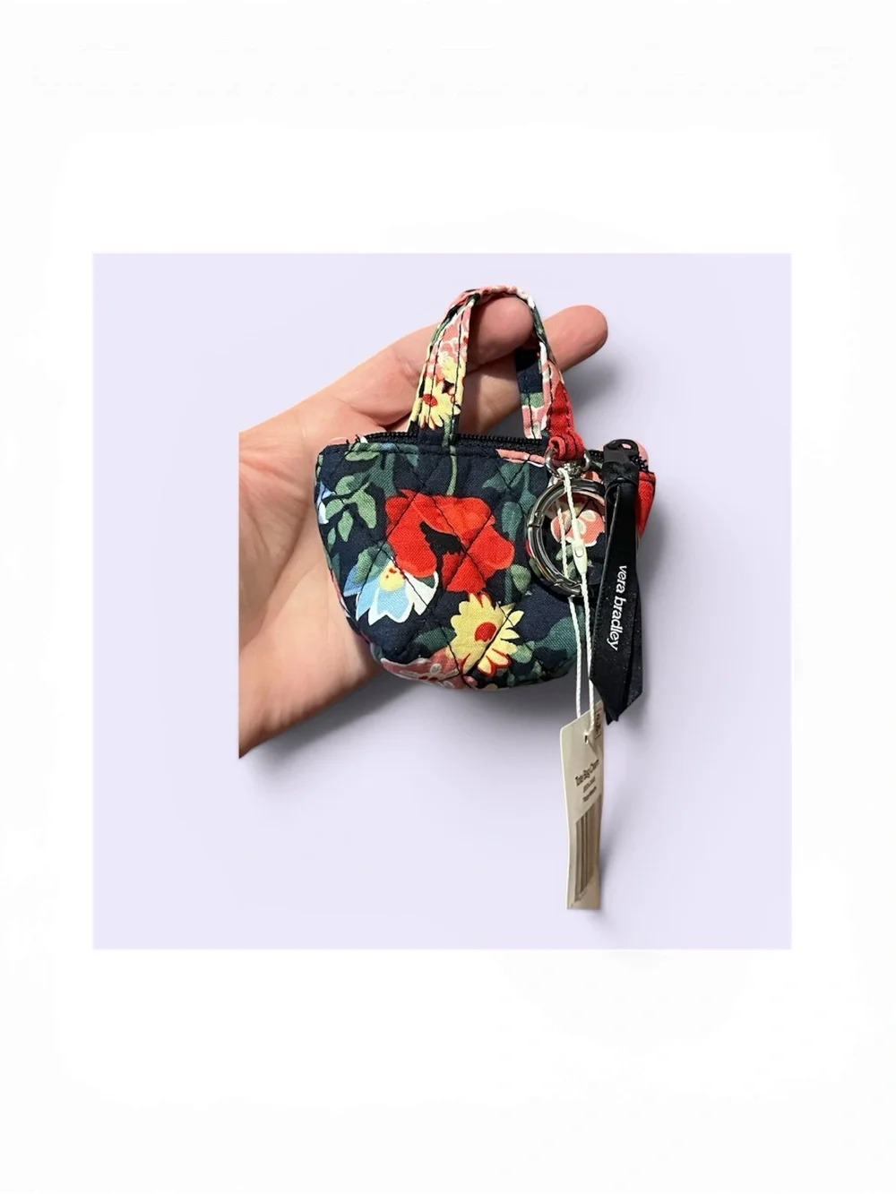 Vera Bradley Tote Bag Charm “Poppy Field”
